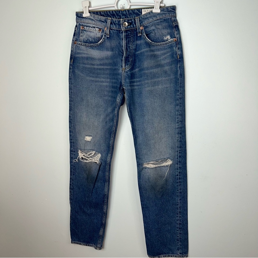 rag & bone Rosa Mid-Rise Boyfriend Jeans Size 24